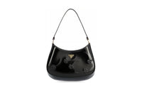 PRADA Cleo Shiny Leather Crescent Bag Handbag Shoulder Bag Women's Black