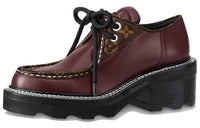 LOUIS VUITTON Beaubourg Platform Shoes Women's Burgundy