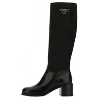 PRADA Triangle-logo Knee-high Boots
