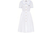 MIU MIU SS22 Short Sleeved Dress Women's White