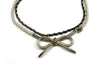 CHANEL Necklaces Women's Black/Silver