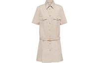 MIU MIU SS23 Short Sleeved Dress Women's Limestone