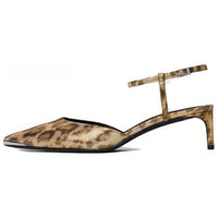 CELINE Slim Heel High Heels 5cm Women's Brown