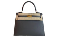 HERMES Kelly Epsom Leather Kelly Bag Handbags Women's 88 88Graphite Graphite Gray