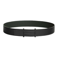 HERMES Calfskin Leather Belts Unisex Black Green Width: 3.8CM