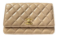 CHANEL Adjustable Strap Woc Beige AP3043