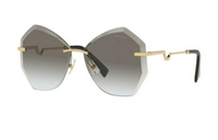 MIU MIU Irregular Shape Sunglasses Women's Gold