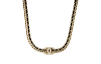 CHANEL Lambskin Necklaces Women's Black/Gold