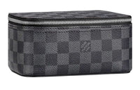 LOUIS VUITTON Coated Canvas With Leather Storage Boxes Small Size Men's Black & Blue