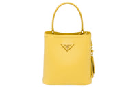 PRADA Saffiano Leather Shoulder Bag, Crossbody Bag, Handbag Women's Sunlight Yellow