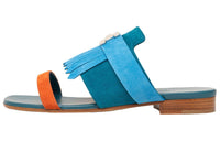 HERMES Coralia Stylish Sandals Women's Blue