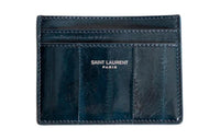 SAINT LAURENT Eel Skin Wallet Men's Dark Blue
