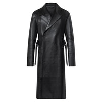 LOUIS VUITTON Leather Double-Breasted Coat