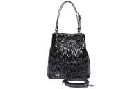 MIU MIU Cow Leather Shoulder Bag Crossbody Bag Handbag Women's Black