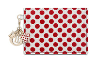 DIOR Lady Dior Cow Leather Card Holder Card Holder Women's Red White