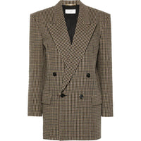 SAINT LAURENT Checked Double-Breasted Blazer