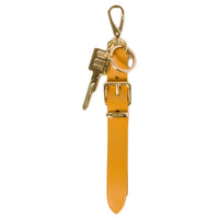 MIU MIU Leather Keychains Unisex Yellow