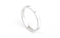 HERMES Platinum Rings Women's Silver