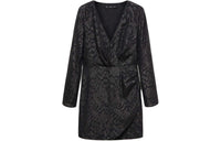 SAINT LAURENT Long-Sleeved Dresses Women's Black