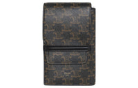 CELINE Triumph Gate Triomphe Canvas Travel Toiletry Bag Set Unisex Black