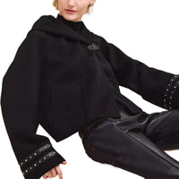 HERMES Coats Women's Black