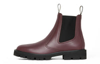 CELINE Short Chelsea Boots Women's Red