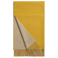 HERMES Cashmere Shawls Women's Mixed Beige/Gold