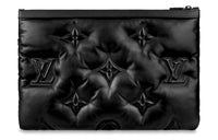 LOUIS VUITTON A4 Pouch Monogram Puffer Black