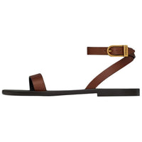 SAINT LAURENT Sahara Strap Sandals Women's Brown