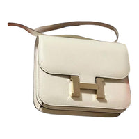 HERMES Epsom Leather Shoulder Bag Crossbody Bag Mini Women's 10 Craie Milkshake White