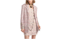 CHANEL Long-Sleeved Dresses Women's Pink