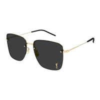 SAINT LAURENT Metal Irregular Shape Sunglasses Women's Gold