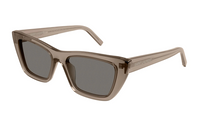 SAINT LAURENT Rectangular Sunglasses Men's Brown