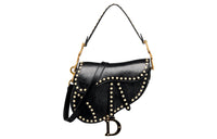 DIOR Saddle Lambskin Saddle Bags One Shoulder Handbags Regular Women's Black