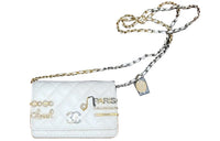 CHANEL 22c Early Spring Lambskin Chain Bag Crossbody Bag Shoulder Bag Women's White