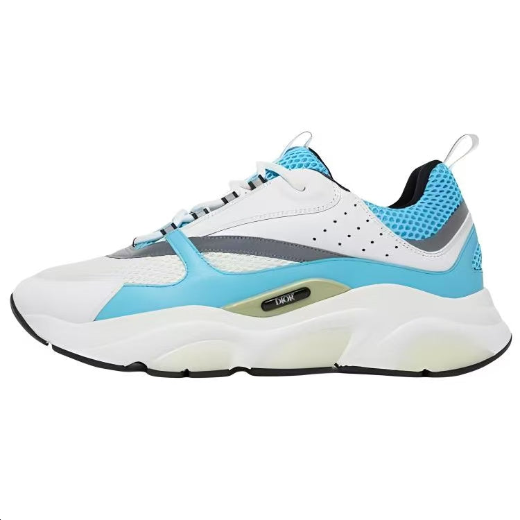 DIOR B22 Low-Top Casual Shoes Men's White Blue
