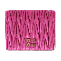 MIU MIU Lambskin Wallet Trumpets Women's Fuchsia