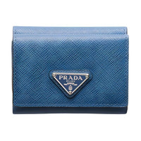 PRADA Saffiano Leather Wallet Regular Men's Blue