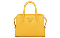 PRADA Saffiano Leather Handbag Shoulder Bag Crossbody Bag Women's Yellow
