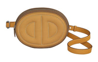 HERMES In The Loop Swift Calfskin Fanny Pack Small Size Unisex Cookie/Chestnut/Sesame