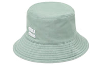 MIU MIU Cotton Denim Bucket Hats Women's Green