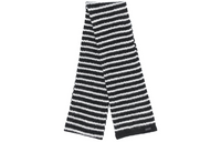 SAINT LAURENT Striped Knitted Scarf