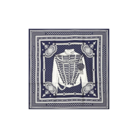 HERMES Silk Scarves Women's Blue