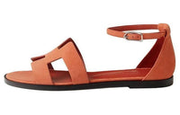HERMES Santorini Strap Sandals Women's Orange Red