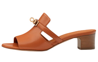 HERMES Slide Slippers Women's Brown