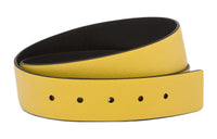PRADA Saffiano Leather Belts Unisex Sunlight Yellow/Black