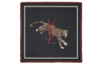 SAINT LAURENT Leopard Print Square Scarf