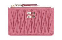 MIU MIU Sheepskin Wallet Women's Pink