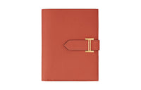 HERMES Bearn Epsom Calfskin Wallet Unisex R1 Terre Battue Red Clay