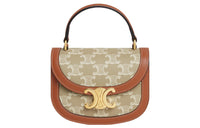CELINE Besace Cow Leather Handbag Mini Women's Greige